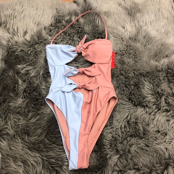 Gossip | Women's One Piece Colour Block Swim Suit | Dual Colour | Medium - Picture 1 of 2